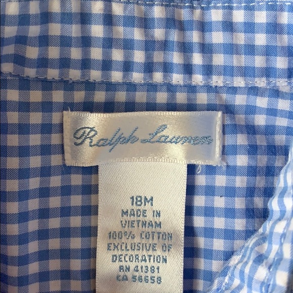 Ralph Lauren blue check gingham shirt - Picture 4 of 4